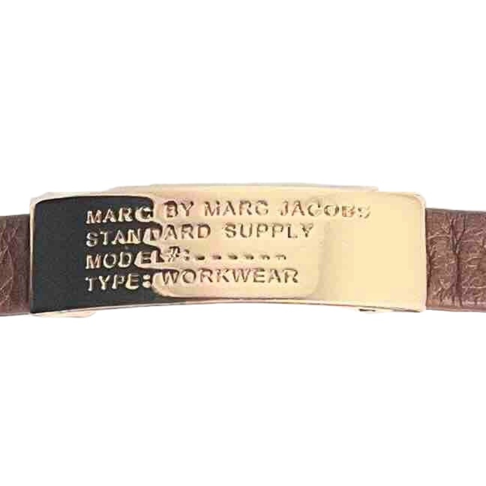 Marc by Marc Jacobs Gold and Brown Leather Bracelet (Ladies)